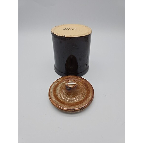 Crock Pot Brown Glazed Pottery Stoneware w/ No Latch - Picture 6 of 8